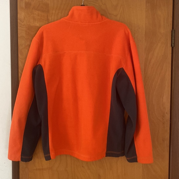 Mens Athletic Works 100% Polyester Quarter-Zip Sweatshirt Orange & Grey - Picture 6 of 6